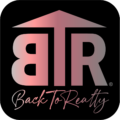 Back To Realty logo in gradient rose gold