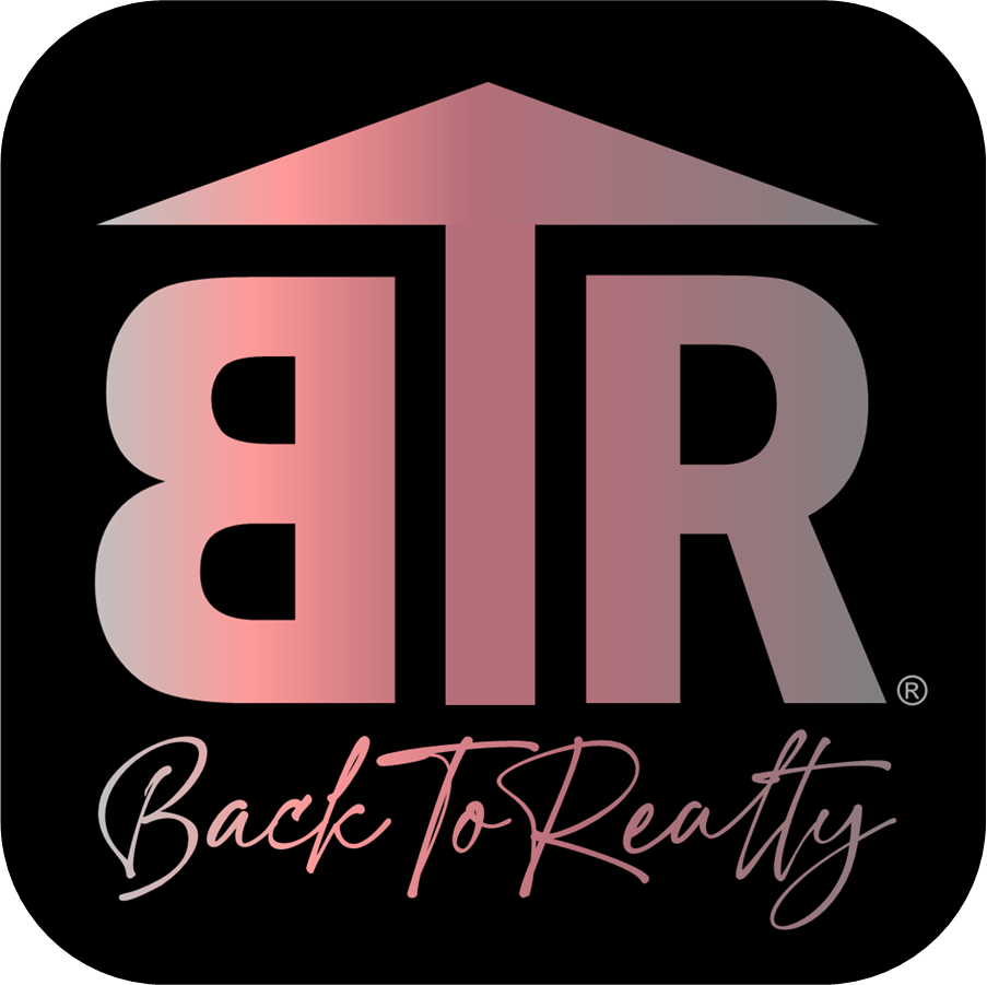 Back To Realty logo in gradient rose gold